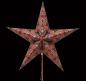 Preview: Ganesha red/white dots - Foldable glowing star, paper poinsettia with 5 points, 60 cm - Kopie